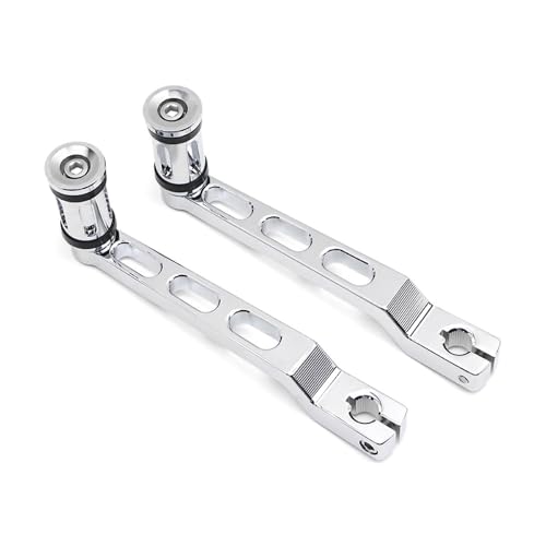 Aluminium Motorrad Ferse Kappe Schalthebel Shifter Pegs Fit Für Harley FL Softail Touring Trike Motorrad 2008(Chrome) von ARUPMN