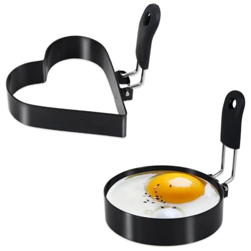ARVALOLET Edelstahl Eierform 2er Set Antihaft Spiegelei-Ringform for Frühstück und Backen ARVALOLET Edelstahl Eierform 2er Set Antihaft Spiegelei-Ringform for Frühstück und Backen von ARVALOLET