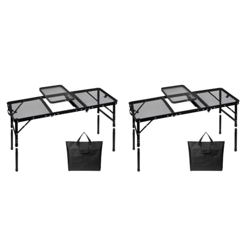 ARVALOLET IGT Marken Klapptisch Höhenverstellbar Tragbarer Camping-und Picknicktisch aus Aluminium for Outdoor Strand Grill von ARVALOLET