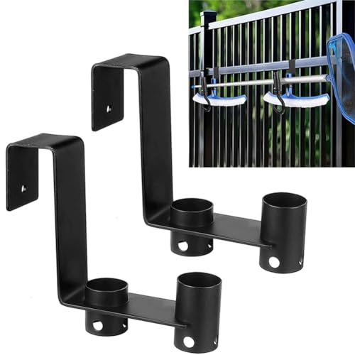 ARVALOLET Pool Organizer Haken 2er Set Metallhaken for Poolreinigungswerkzeuge robust und rostfrei von ARVALOLET