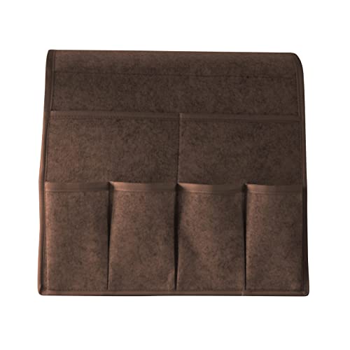 ARVALOLET Sessel Couch Caddy Sofa Armlehne Organizer Sessel Caddy for Liege Fernbedienung Halter 5 Taschen Organizer Couch Stuhl for Handy iPad Magazin Buch Champagner von ARVALOLET