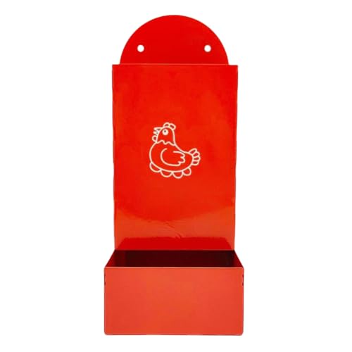 Austernschale und Körnernfutter hängen Hühner -Feeder for Hühnerstall (rot schwarz) von ARVALOLET