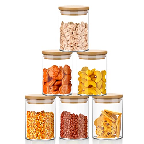 ARVINKEY 6er-Set Glasdosen-Set, 260 ml, Gewürzgläser, Lebensmittel, Müsli, Aufbewahrungsbehälter mit luftdichten Bambus-Deckeln und Etiketten für Mehl, Zucker, Kaffee, Süßigkeiten, Snacks und mehr ARVINKEY 6er-Set Glasdosen-Set, 260 ml, Gewürzgläser, Lebensmittel, Müsli, Aufbewahrungsbehälter mit luftdichten Bambus-Deckeln und Etiketten für Mehl, Zucker, Kaffee, Süßigkeiten, Snacks und mehr von ARVINKEY