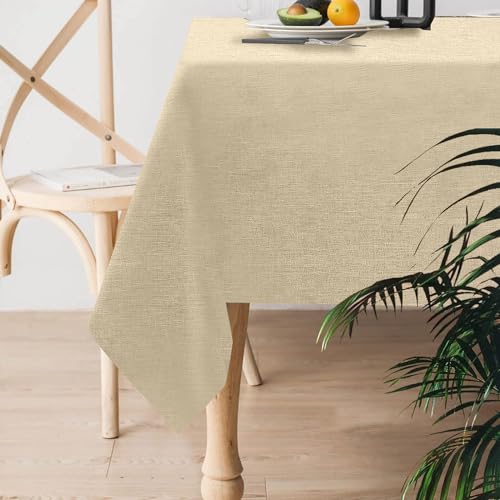 ARVOV Tischläufer Frühling Modern, Tischläufer Abwaschbar, Tischläufer Leinenoptik, Tischläufer Wasserabweisend, Tischläufer für Esszimmer Party Urlaub Dekoration (Beige Creme, 110 x 110 cm) von ARVOV