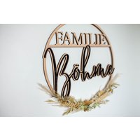 3D Holzschild - Geschenk Zur Hochzeit Hochzeitsgeschenk, Türschild, Einzugsgeschenk Oder Weihnachtsgeschenk Mit Trockenblumen. #001 von ARWI36