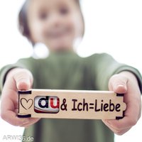 Du + Ich = Liebe | Valentinstag - Box Mit Deinem Spruch Schokoriegel Duplo in Der Kleines Geschenk Für Sie/Ihn Duplobox #006B von ARWI36