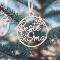 Weihnachtskugel "Beste Oma" - "Bester Opa" | Weihnachtsdeko Aus Holz Christbaumschmuck Christbaumkugel Kleines Weihnachtsgeschenk #029 von ARWI36