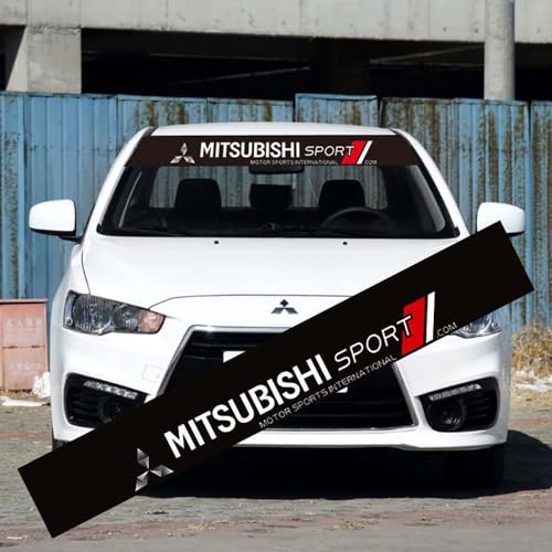 ARZARF Auto vorne Windschutzscheibe Aufkleber,für Mitsubishi Galant Restyling/Hatchback/Wagon i Lancer Sportback/Cedia Lichtbeständig Wasserdicht Sonnenschutz Auto Fenster Aufkleber Dekorativer von ARZARF