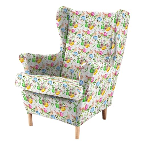 ARZARF Dehnbarer Ohrensessel Überzug mit T-Sitzkissenbezug,Weicher Bequemer Polyester-Ohrensesselbezug,Abnehmbarer und Maschinen Waschbarer Möbelschutz(Style 7) von ARZARF