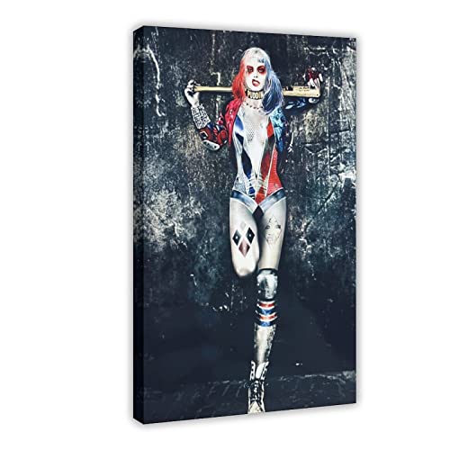 ARZARF Filmposter Harley Quinn, 5 Stück, Leinwand, Schlafzimmer, Dekoration, Sport, Landschaft, Büro, Raumdekoration, Geschenkrahmen-Stil, 20 x 30 cm von ARZARF