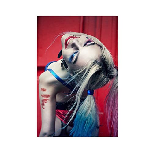 ARZARF Harley Quinn Filmposter 8 Leinwandposter Wandkunst Dekor Bild Gemälde für Wohnzimmer Schlafzimmer Dekoration Rahmen Stil 60 x 90 cm von ARZARF