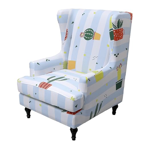 ARZARF Moderner Ohrensessel Überzug mit T-Sitzkissenbezug,Dehnbarer-Ohrensesselbezug,Einfach zu reinigen und anzubringen,für Ohrensessel Wohnzimmer Schlafzimmer(Style 7) von ARZARF