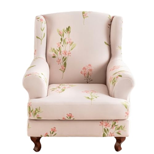 ARZARF Moderner Print Ohrensessel Überzug,Atmungsaktiver Strapazierfähiger Ohrensesselbezug mit T-Sitzkissenbezug,für Ohrensessel Wohnzimmer Schlafzimmer Heimdekoration(Style 3) von ARZARF