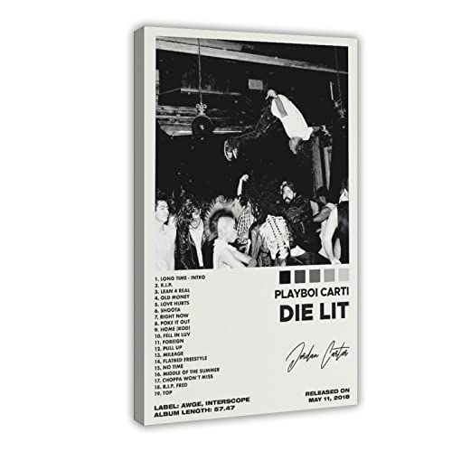 ARZARF Playboi Carti Poster, Die beleuchtetes Albumcover-Poster, 1 Leinwandposter, Wandkunst, Dekordruck, Bild Gemälde für Wohnzimmer, Schlafzimmer, Dekoration, Rahmen-Stil, 20 x 30 cm von ARZARF