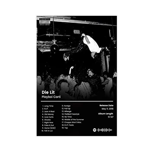 ARZARF Playboi Carti Poster, beleuchtetes Albumcover-Poster, Leinwandposter, Schlafzimmer-Dekor, Sportlandschaft, Büro, Raumdekoration, Geschenk, ungerahmt, 30 x 45 cm von ARZARF