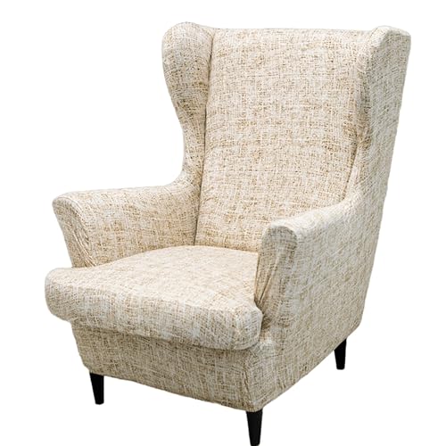 ARZARF Stretch-Print Ohrensessel Überzug 2-teilig,Waschbarer Ohrensesselbezug mit Elastischem Boden,für Ohrensessel Wohnzimmer Schlafzimmer(Style 5) von ARZARF