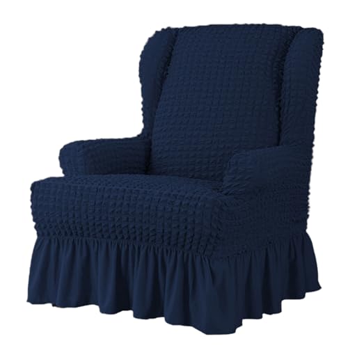 ARZARF Universell Passender Ohrensessel Überzug mit T-Sitzkissenbezug,Ohrensesselbezug Möbelschutz für Ohrensessel Wohnzimmer Schlafzimmer Hotel(Royal Blue) von ARZARF