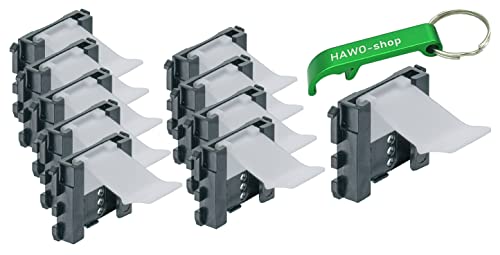 10 x Sockelhalterung für 16 mm Blende Befestigung Sockelklammer Sockelclip Sockelhalter Burger Bauformat Nolte Wellmann Rotpunkt Holtkamp HÄFELE Küche von HÄFELE