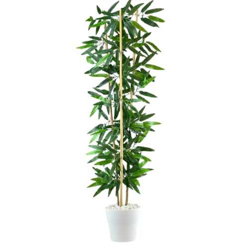 ARZOM - Bambus Kunstpflanze groß 110cm – Naturgetreue Kunstpflanzen für Wohnzimmer, Büro & Schlafzimmer – Pflegeleichte Fake Plant – künstliche Pflanzen wie echt – weißer Übertopf ARZOM - Bambus Kunstpflanze groß 110cm – Naturgetreue Kunstpflanzen für Wohnzimmer, Büro & Schlafzimmer – Pflegeleichte Fake Plant – künstliche Pflanzen wie echt – weißer Übertopf von ARZOM