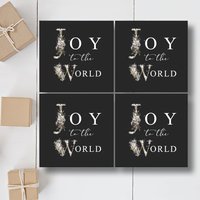 Joy To The World Untersetzer Set | Getränke Set, Weihnachtsuntersetzer, Weihnachtsbardekor, Weihnachtsdekoration, Feiertagstischdekor von ARavensDreams