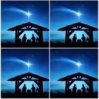Krippenuntersetzer | Untersetzer, Christliche Baby Jesus Dekor, Wohnkultur, Weihnachten Urlaub Winter Saison Dekor von ARavensDreams