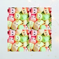 Marshmallow Dekor | Untersetzer, Keramik Marshmallow, Smiley, Tischschoner, Keramikfliesen Untersetzer Sets von ARavensDreams