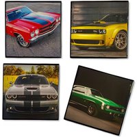 Muscle Car Untersetzer | Rennauto Dekor, Oldtimer Kunst, Automobil Untersetzer, Keramik Autoliebhaber Geschenk, Geschenk Für Mechaniker von ARavensDreams