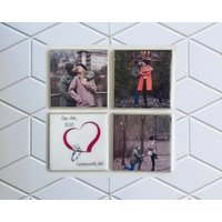 Verlobungsfoto Untersetzer | Personalisierter Fotountersetzer, Zukünftiger Mr Und Mrs, Decoupage-Untersetzer, Save The Date, Ihre Fotos Hier von ARavensDreams