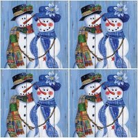 Weihnachts-Schneemann | Schneemann Paar, Weihnachts Untersetzer, Dekor, Kunst, Urlaub Weihnachten Wohnkultur von ARavensDreams