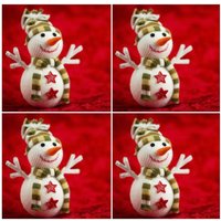 Winter Schneemann Untersetzer Set | Weihnachts-Untersetzer, Schneemann-Dekor, Urlaub-Untersetzer, Keramik-Fliesen-Untersetzer, Saisonale Wohnkultur von ARavensDreams