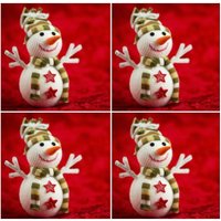 Winter Schneemann Untersetzer Set | Weihnachts-Untersetzer, Schneemann-Dekor, Urlaub-Untersetzer, Keramik-Fliesen-Untersetzer, Saisonale Wohnkultur von ARavensDreams