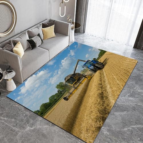 ARiXIaNg Traktor Blau Kurzflor Teppich 3D Bauernhof Muster Kinder Teenager Kurzflor Flanell Teppiche rutschfeste Spielteppiche FüR Schlafzimmer Flur Wohnzimmer Boden Teppich 120x160 cm ARiXIaNg Traktor Blau Kurzflor Teppich 3D Bauernhof Muster Kinder Teenager Kurzflor Flanell Teppiche rutschfeste Spielteppiche FüR Schlafzimmer Flur Wohnzimmer Boden Teppich 120x160 cm von ARiXIaNg