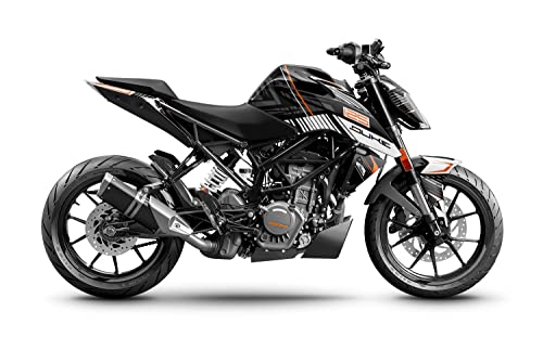 ARider Dekor (Aufkleber) für KTM Duke 125/390 2017-2022 | Stripe Edition (Weiß) von ARider