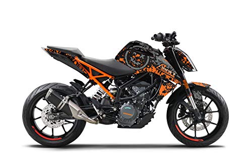 ARider Dekor für KTM Duke 125/390 2017-2020 Aufkleber und Sticker Kit (Orange) von ARider