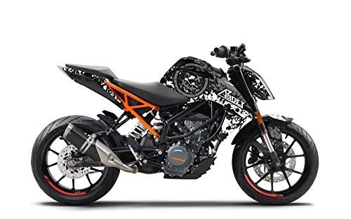 ARider Dekor für KTM Duke 125/390 2017-2020 Aufkleber und Sticker Kit (Weiß) von ARider