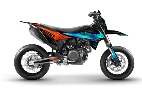Dekor, Aufkleber passend für KTM 690 SMC-R 2019-2023 - Dust Edition Arider (Blau | Orange) von ARider
