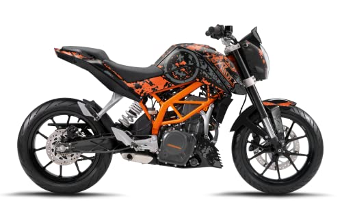 Dekor (Aufkleber) für KTM Duke 125/390 2011-2016 (Orange) von ARider