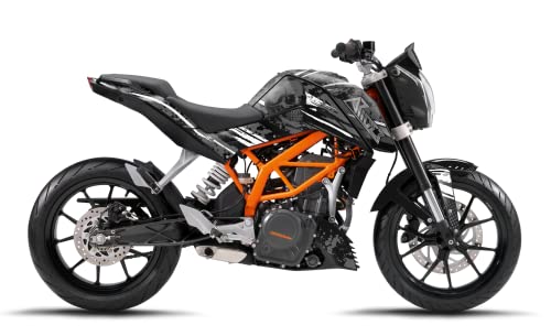 Dekor (Aufkleber) für KTM Duke 125/390 2011-2016 (Weiß) von ARider