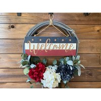 sternen-streifen Und Seil-Kranz, Blumenkranz, Kranz Am Vierzigsten Juli, Seilkranz, Lariat-Kranz, Western-Kranz von ARopersWife