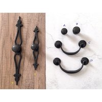Schubladen Griff Möbel Griffe Hängegriff Knäufe Möbelgriff Möbelgriffe Antike Schwarz Bronze Vintage Stil Möbelknöpfe Möbelknopf Türgriff von ARoseRambling