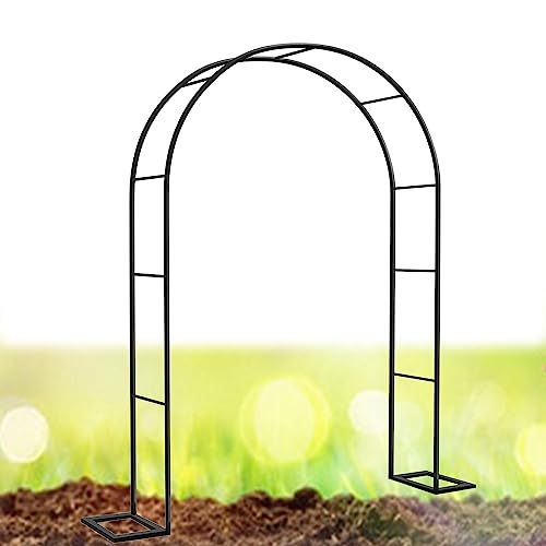 ARtsim 120 180 160 280 cm Breite Rosenbögen Rankgitter Gartenbogen für Kletterpflanzen Hochzeit Deko Torbogen Rosenhilfe Spalier Metall stabil (Color : Schwarz, Size : 180cm x 220cm) von ARtsim