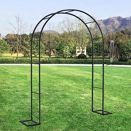ARtsim 200cm 160cm 120cm 180cm breit Rosenbögen Metall Rankbogen Gartenbogen Rankhilfe Torbogen Rankgitter für Kletterpflanzen Verzinkt Rosenspalier (Color : Schwarz, Size : 140cm x 230cm) von ARtsim