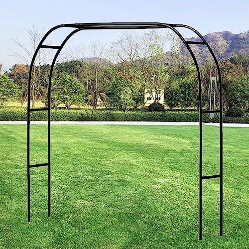 ARtsim 200cm 160cm 120cm 180cm breit Rosenbögen Metall Rankbogen Gartenbogen Rankhilfe Torbogen Rankgitter für Kletterpflanzen Verzinkt Rosenspalier (Color : Schwarz, Size : 280cm x 220cm) von ARtsim