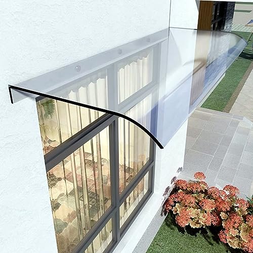 ARtsim Haustür Vordach Überdachung Haustürvordach aus Polycarbonat Türvordach 3.5 mm Dicke Pultbogenvordach Türdach schützt vor Regen Hagel von ZHMMJ