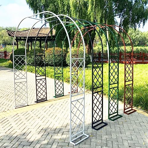 ARtsim Rosenbogen Schwarz/Weiss Gartenbogen Rankhilfe Torbogen Metall Stabil Rosenspalier groß Bogen für Kletterpflanzen 140 180 240 260 280 370cm (Color : Schwarz, Size : 140cm x 230cm) von ARtsim