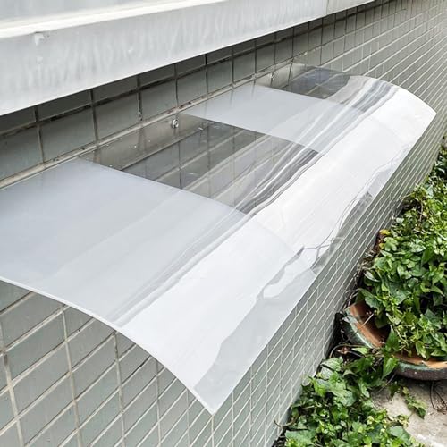 Haustürvordach Vordach für Haustür 40cm 60cm 80cm 120cm 140cm 160cm 200cm 240cm Transparent Überdachung Polycarbonat Pultvordach Türvordach Dach (Size : 50x220cm) von ARtsim