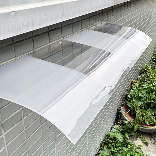Haustürvordach Vordach für Haustür 40cm 60cm 80cm 120cm 140cm 160cm 200cm 240cm Transparent Überdachung Polycarbonat Pultvordach Türvordach Dach (Size : 50x90cm) von ARtsim