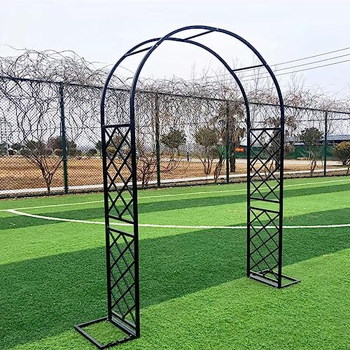 Rosenbogen aus Metall stabil Gartenbogen weiss Schwarz 140cm 200cm 240cm 260cm 310cm 350cm 370cm Breite Gartenbogen Rankhilfe Torbogen blumenbogen für Kletterpflanzen ( Color : Schwarz , Size : 180cm von ARtsim