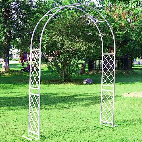 Rosenbogen aus Metall stabil Gartenbogen weiss Schwarz 140cm 200cm 240cm 260cm 310cm 350cm 370cm Breite Gartenbogen Rankhilfe Torbogen blumenbogen für Kletterpflanzen ( Color : Weiß , Size : 180cm x 2 von ARtsim