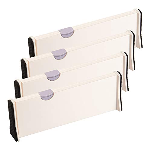 ARyee 4pcs Schubladenunterteiler Erweiterbare Schubladenorganisatoren für Büro, Küche, Schublade, Badezimmer, Schlafzimmer und Kommode von ARyee